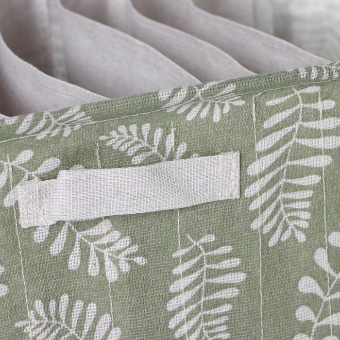 Органайзер для хранения белья Доляна Leaves, 9 ячеек, 25&times;33&times;16 см, цвет зелёный