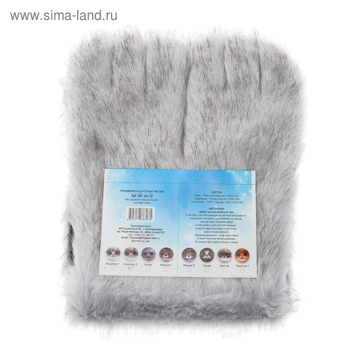 Накидка &laquo;АВТОНЯША&raquo; для детского автокресла, Кошечка, светло-серая