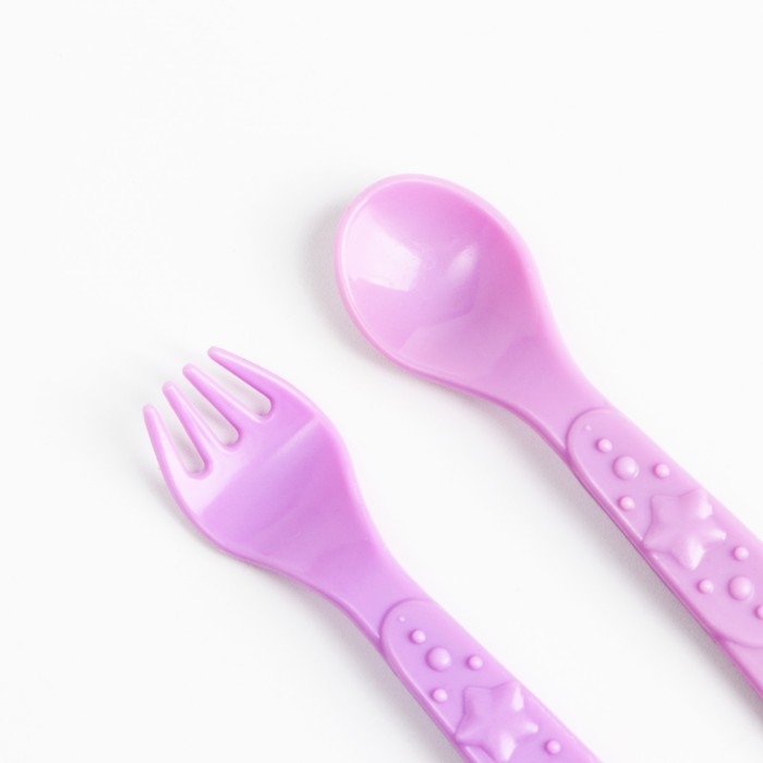 Набор детской посуды &laquo;Единорожек&raquo;, тарелка на присоске 250мл, вилка, ложка