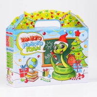 Новый год. Коробка подарочная новогодняя Ларец "Умного НГ" 25,7 х 23 х 6,6 см.