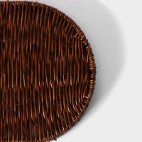 Корзинка для подачи Доляна &laquo;Огайо&raquo;, 31&times;21&times;5 см, овальная, цвет коричневый