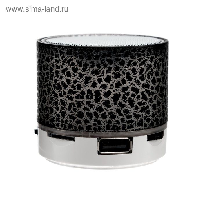 Портативная колонка LuazON LAB-30, 3 Вт, 520 мАч, microSD, цвет: черный мрамор