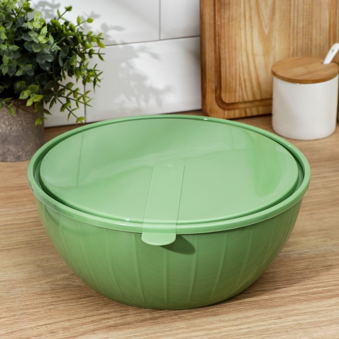 Салатник с крышкой &laquo;Fiesta&raquo;, 5 л, цвет микс