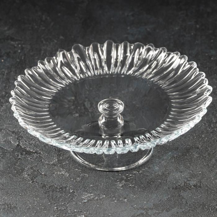 Блюдо на ножке стеклянное Aurora, d=20,5 см