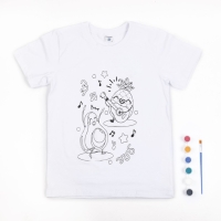 Набор для творчества Футболка-раскраска, &laquo;Весёлые фрукты&raquo;, размер 110 -116 см