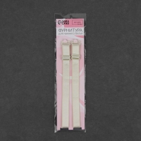 Бретели текстильные, 1,5 см, 37 см, пара, цвет молочный