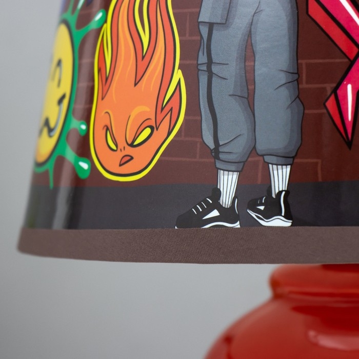 Настольная лампа "Граффити" Е14 15Вт красный RISALUX