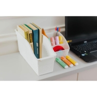 Контейнер для хранения хозяйственный &laquo;Лофт&raquo;, 3 л, 35,5&times;13&times;17 см, на колёсах, цвет белый