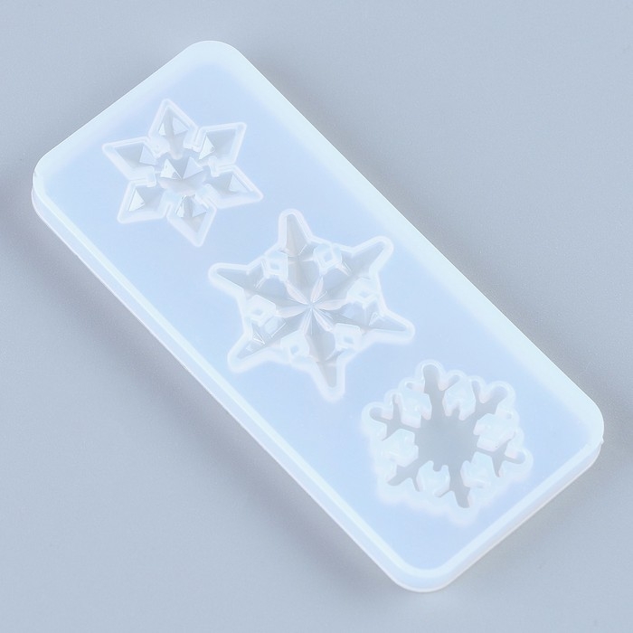 Форма силиконовая универсальная &laquo;Снежинка&raquo; 3 в 1, размер: от 2,4 до 3 см