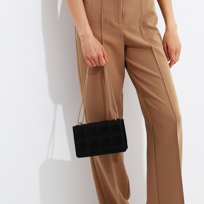 Сумка мессенджер на молнии, цвет чёрный