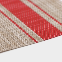 Салфетка сервировочная на стол &laquo;Две полосы&raquo;, 45&times;30 см, цвет красный