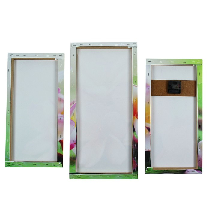 Часы-картина настенные, модульные "Сиреневые цветы", бесшумные, 60 х 80 см, микс