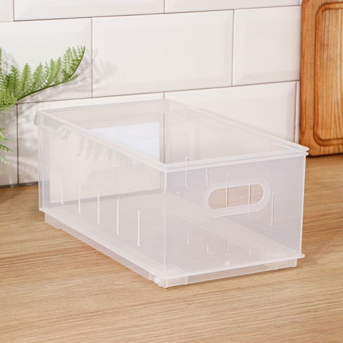 Контейнер для хранения без крышки ROLLY, 5 л, 16,8×30,5×12,9 см, прозрачный Контейнер для хранения без крышки ROLLY, 5 л, 16,8×30,5×12,9 см, прозрачный