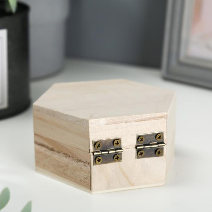 Шкатулка для росписи шестигранник 9х4,5х8 см