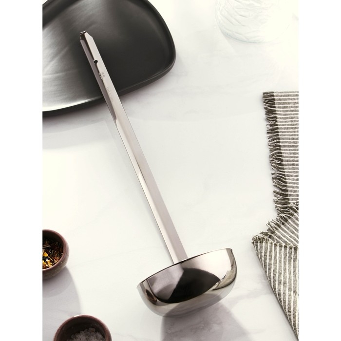 Половник из нержавеющей стали Доляна Everyday, 360 мл, 46&times;11,5 см, цвет серебряный