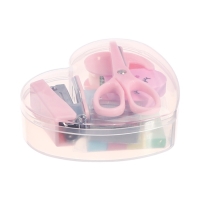 Степлер №10, от 5л, скобы 500шт, дисп.с клейк.лент10мм*2м,ножн,ластик,блок50л-4цв-10х49мм