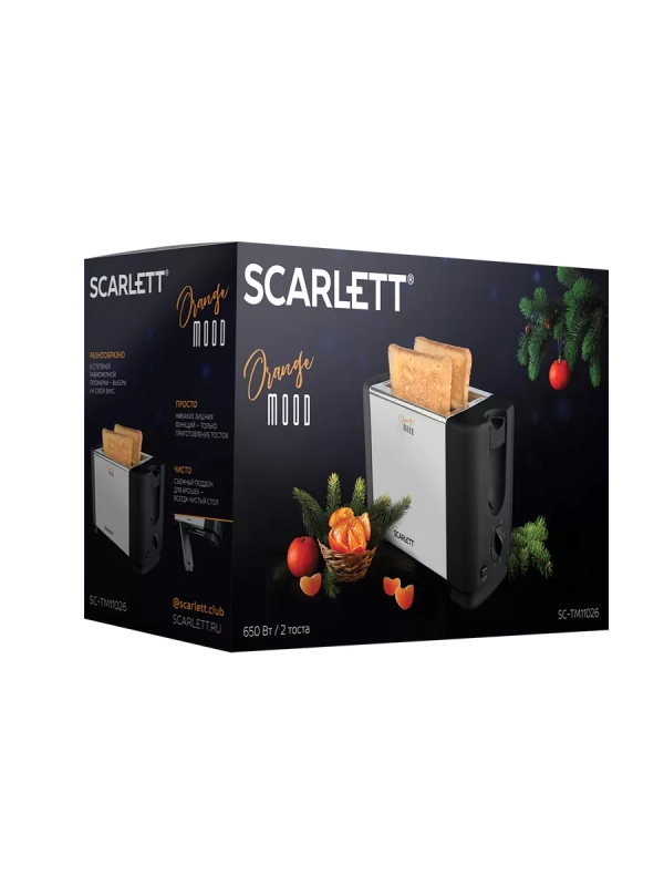 Тостер кухонный электрический на 2 ломтика SC-TM11026
