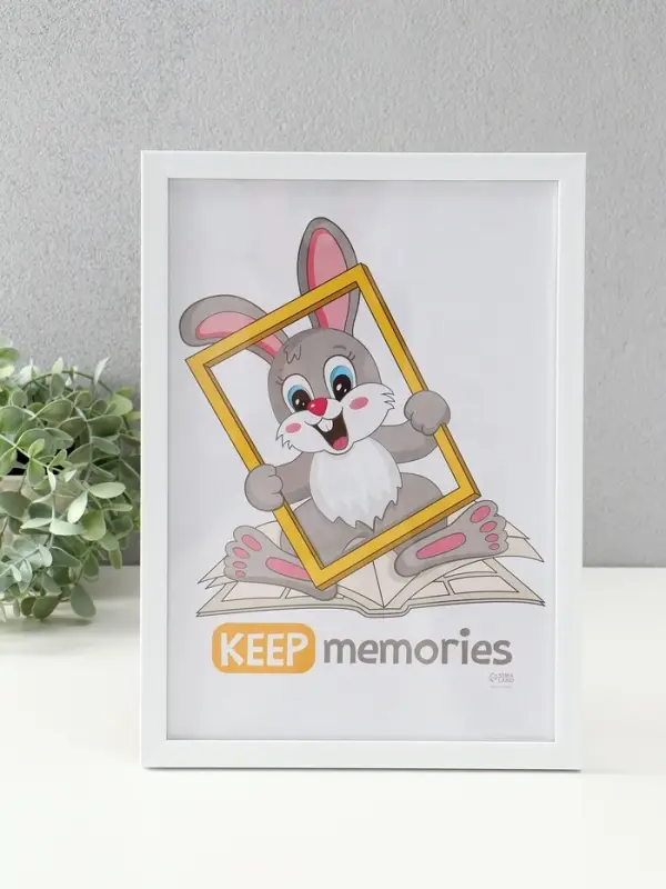 Фоторамка "Формат" 21х30 см,  с подножкой, набор 3 шт, (пластиковый экран), белый