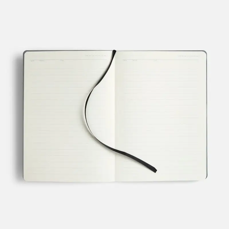 Ежедневник Doppio, недатированный, черный с серым