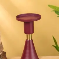 Подсвечник на 1 свечу текстурный "Баклажановый" 10,5х10,5х19,5 см