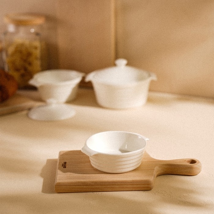 Форма для выпечки из жаропрочной керамики SL Home &laquo;Санторини&raquo;, 250 мл, 13,6&times;12&times;4,5 см, цвет белый