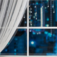 Гирлянда &laquo;Бахрома&raquo; 3 &times; 0.5 м с насадками &laquo;Шарики&raquo;, IP20, прозрачная нить, 80 LED, свечение мульти (RG/RB), мигание, 220 В