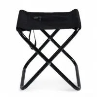 Стул туристический складной, 25 х 23 х 27 см, до 80 кг, черный