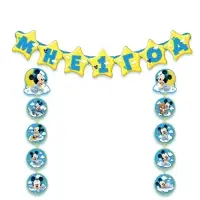 Гирлянда на люверсах &laquo;Мне 1 год&raquo;, длина 140 см, Микки Маус