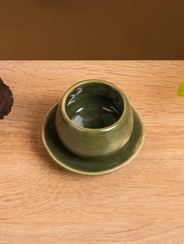 Соусник &laquo;Чашка&raquo;, 8.5&times;8.5&times;6 см, керамика, зелёный