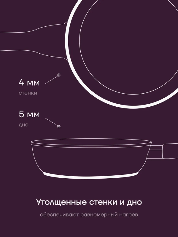 Сковорода литая 24 см антипригарная ECO collection