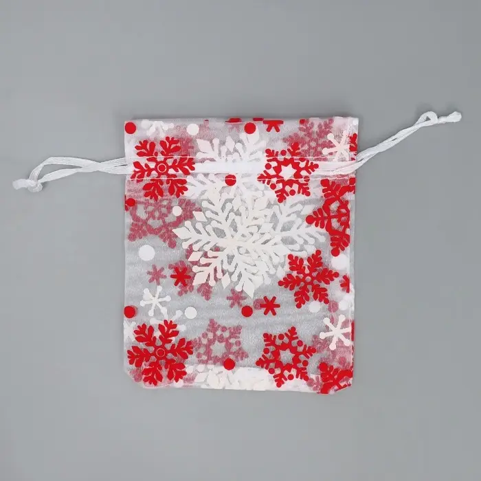 Мешочек подарочный органза &laquo;Снежная история&raquo;, 10 х 12 см +/- 1.5 см