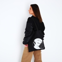 Шопер &laquo;Аниме&raquo; 35х0.5х40 см, отд без молнии, без подклада, чёрный