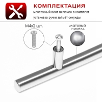 Ручка-рейлинг CAPPIO FRIDA, нержавеющая сталь, d=12 мм, м/о 160 мм, цвет матовый никель, 4 шт.
