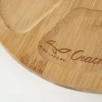 Менажница круглая &laquo;Цветы&raquo;, бамбук, 25 см