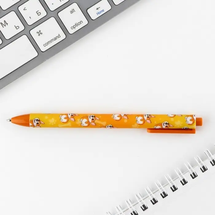 Ручка шариковая автоматическая матовая &laquo;Корги&raquo;, 0,7 мм