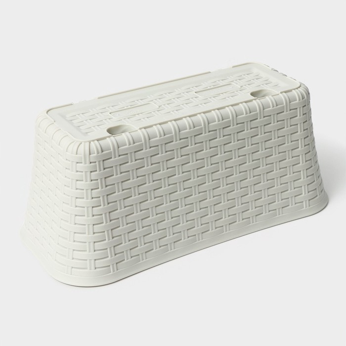 Ящик балконный &laquo;Ротанг&raquo;, 38,5 см, цвет белый