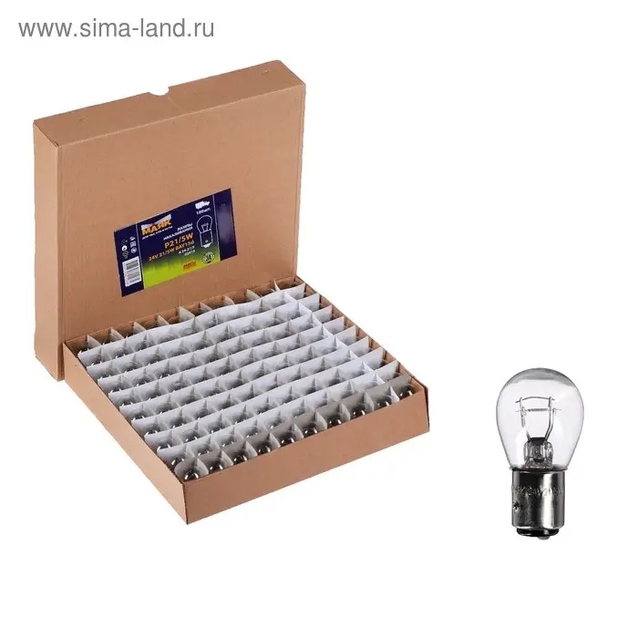 Лампа автомобильная Маяк, 24 В, P21/5W, BAY15d=