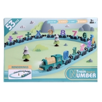 Железная дорога &laquo;Числовой поезд&raquo;, детская, магнитное соединение, работает от батареек