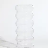 Ваза стекло настольная "Ширли" 24х10х10 см, прозрачный