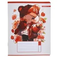 Тетрадь 12 листов в клетку &laquo;С ушками&raquo;, обложка бумага, текстура, МИКС