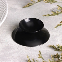 Подсвечник "Гадальный Н" металл на 1 свечу, 7,3х3 см, черный