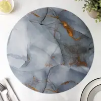 Салфетка сервировочная на стол &laquo;Камень&raquo;, d=38 см, цвет серый