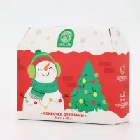 Бомбочки для ванны в домике &laquo;Снеговик&raquo;, набор 6 шт х 40 г, URAL LAB