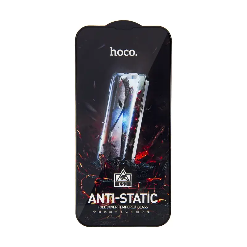 Защитное стекло iPh 13 Pro Max/14 Plus Full Screen HD Anti-Static G10 Hoco Black без упаковки