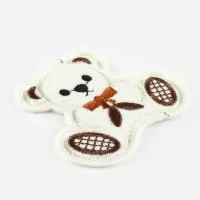 Термоаппликация &laquo;Мишка с бантиком&raquo;, 5.5&times;6 см, бежевая