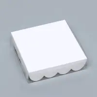 Коробка для печенья, белая, 12&times;12&times;3 см