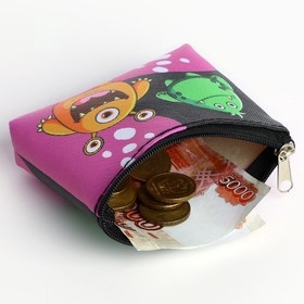 Кошелёк детский на молнии &laquo;Монстр черный&raquo;, 11 х 8,5 см