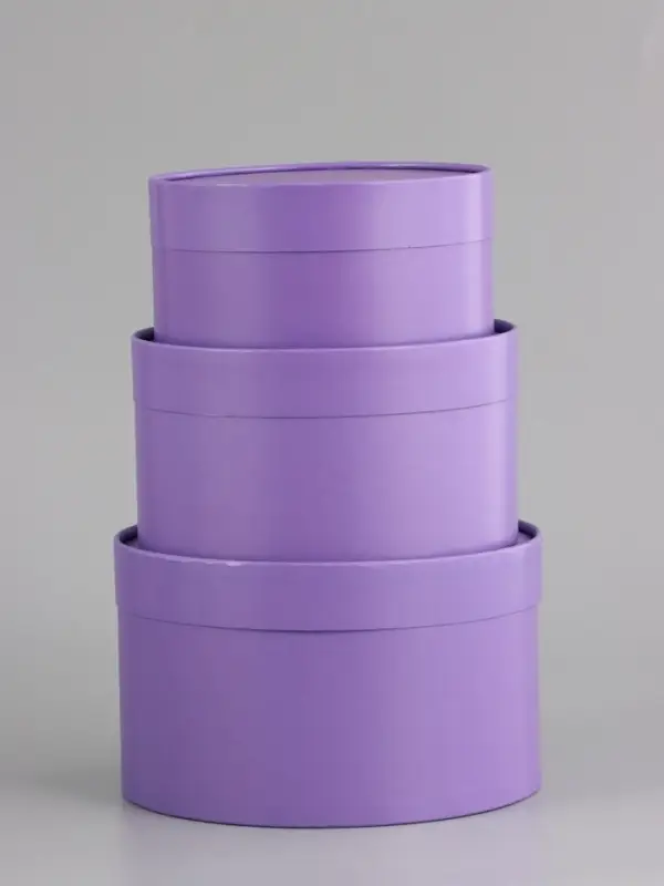 Набор подарочных коробок 3 в 1, завальцованные &laquo;Лавандовый&raquo;, 20 х 12 - 18 х 10 - 16 х 8 см