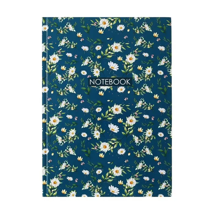 Колледж-тетрадь в твердой обложке 7БЦ, А4, 160 листов, Цветочки. ПАТТЕРН, блок в клетку, глянцевая ламинация