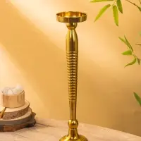 Подсвечник "Силуэт" 13х13х52 см, алюминий, цв. Золото